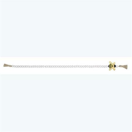YOUNGS Wood Bee with Blessing Bead Garland 73047